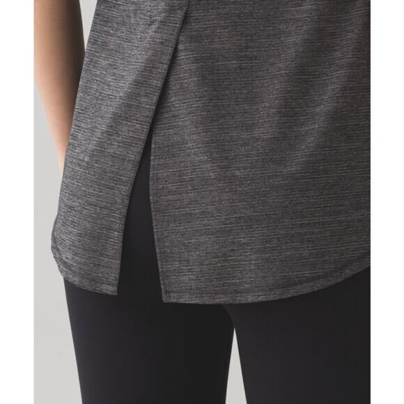 Lululemon Hot Like Agni Singlet In Heathered Black Size 4 - Picture 5 of 8